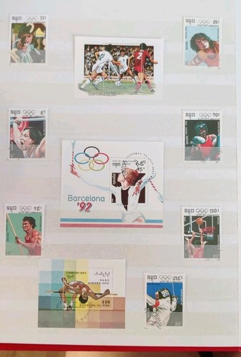 Briefmarkenalbum olympia 1992 - briefmarkenalbum,