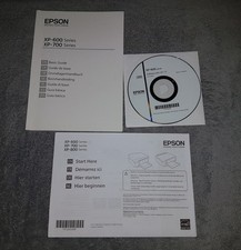 Epson Software Disc CD  Grundlagenhandbuch + hier starten XP-600 Serie