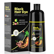 Schwarzes haarfärbe shampoo - schwarzes,