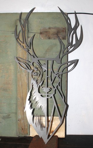 Hirsch wanddeko aus metall 67 - aus,