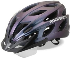 ROCKBROS Fahrradhelm Schutzhelm MTB Rennrad Radhelm Integriert Magnet Brillen