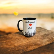 Keramiktasse  "Schwarzwaldliebe", Souvenir aus dem Schwarzwald