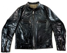 CIDU LEATHER Cafe Racer Aero Biker Motorrad Horeshide Lederjacke 50 M-L