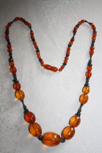 Antike bernstein kette - antike,