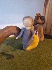 Deko Filzfigur Laternen Mädchen Handarbeit Unikat