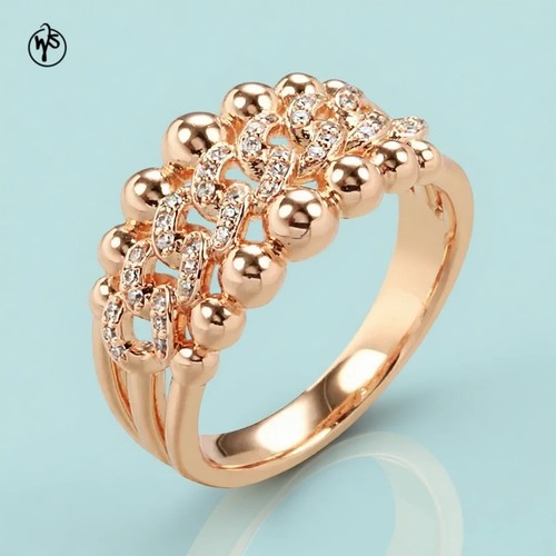 Ring mit weißen zirkonia - ring,