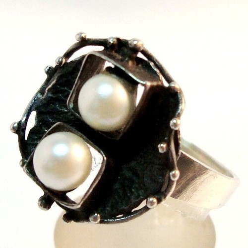 Perlen ring 835 silber - perlen,