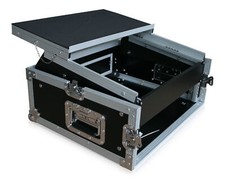 Winkelrack 2HE/8HE mit Notebook-Ablage Laptop CD Player Mixer DJ Flightcase