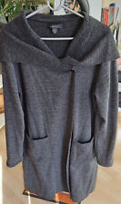 Mantel, dunkelgrau, Amisu, Langarm, kuschlig warm, Taschen, Kapuze, Gr. 42