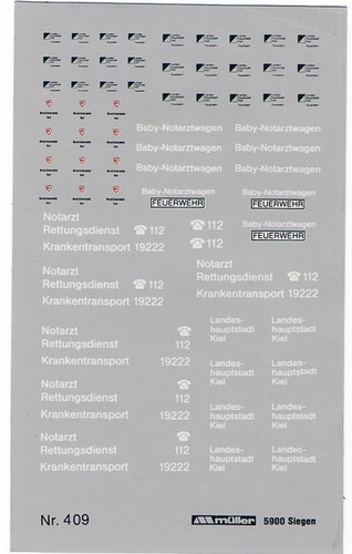 Decals feuerwehr kiel - 1:87,