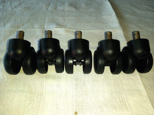 5x DAUPHIN Rollen STABIL 99 für Bürodrehstuhl Ø 51mm Bolzen 20x11mm