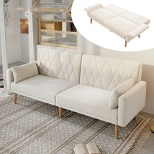 Schlafsofa Klappsofa 2-Sitzer Sofa Couch mit Schlaffunktion Klappbett Chaise