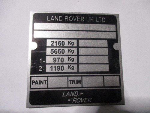 Typenschild schild rover - typenschild,