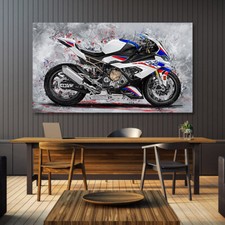ACRYLGLAS WANDBILD BMW S1000RR GLASBILD POSTER ABSTRAKT KUNST BILDER MOTORRAD