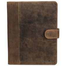 Greenburry Vintage Leder Schreibmappe A5 Aktenmappe Konferenzmappe Mappe