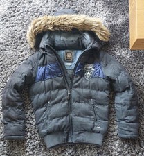 Winterjacke Cars Gr. 11-12 Gr. 152 in Grau für Jungen mit abnehmbarer Kapuze