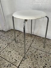 Fritz Hansen Hocker  1980 Vintage Stuhl Weiß  Loft 4 Bein Original Designer