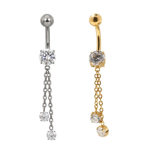 Titan gold bauchnabel piercing - gold,