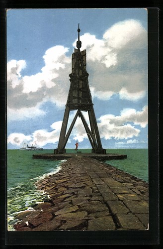 Ansichtskarte cuxhaven blick - ansichtskarte,