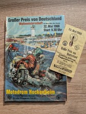 Programmheft Großer Preis von Deutschland 1966 Motordrom Hockenheim Eintrittskar