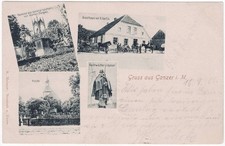 alte Ak Wusterhausen/Dosse, Gruss aus Ganzer, Gasthaus, Kirche,... gel. 1901