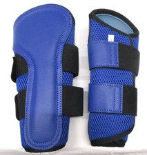 2er Set Covalliero Dressurgamaschen weichem Kustfell blauL Warmblut L8