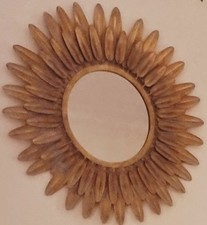 Wandspiegel Metall Messingfarben