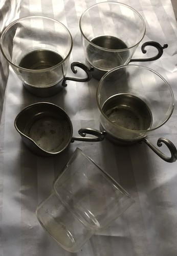 Teegläser mit zinn - 4,