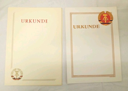 Ddr blanko urkunden mit - ddr,
