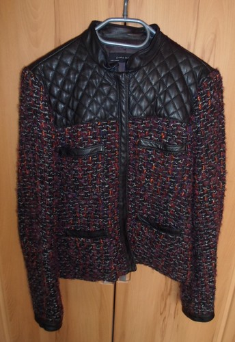 Jacke mit echtleder von - mit,
