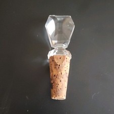 Wein oder Sekt Flaschenverschluss aus Glas und Kork, schönes Design 