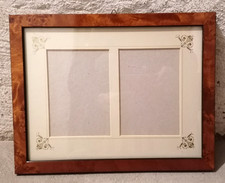 Biedermeier Wandbilderrahmen,  Bilderrahmen aus Holz mit Glas  für 2 Bilder