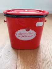 Vorratsdose retro rot D-Mark-Preisschild "Eigener Herd ist Goldes wert"