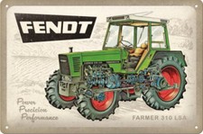 Fendt - Farmer 310 LSA Blechschild, 30 x 20 cm, gewölbt & Motiv geprägt