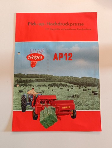 Original prospekt welger - prospekt,