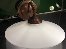 antik Wandlampe Opalglas