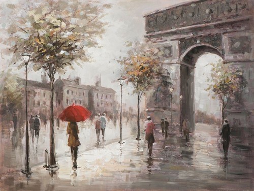 Gemälde spaziergang paris - gemälde, in