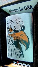 Zippo Feuerzeug Right Facino Eagle Adler Sturmfeuerzeug Chrome Brushed NEU& OVP