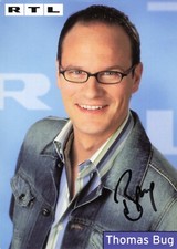 Thomas Bug Autogramm Autogrammkarte Original Signiert RTL TV Motiv Selten