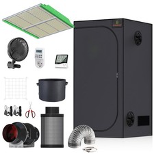 MyGanja24 Pro LED Growbox Komplettset 100x100x200cm Indoor Zelt Pflanzenzucht