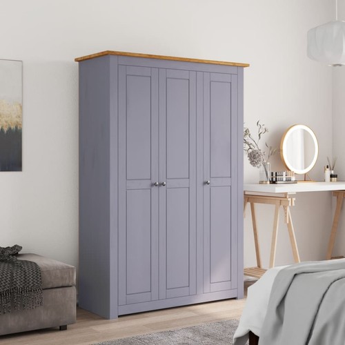 Kleiderschrank türig grau - 3-türig,