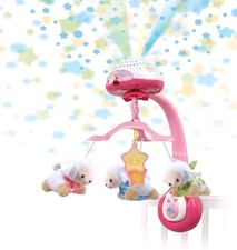 VTech Baby Schäfchen-Mobile – Buntes Mobile mit Plüsch-Schäfchen, Lichtprojektor