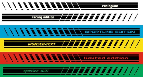 Motorsport aufkleber mit - 2x,