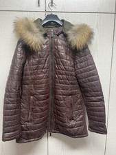 Oakwood Lederjacke Happy Kapuze abnehmbarer Fellkragen Braun Gr L Top wie neu