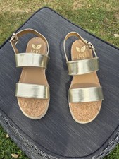Damensandalen "LOVE OUR PLANET" in Gold , Größe 39