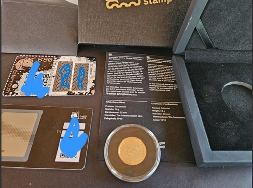 Goldmünze crypto stamp - crypto,