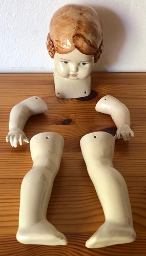 Porzellan puppen kopf - porzellan,