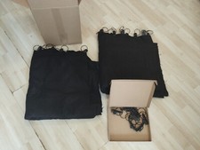 Molton Vorhang, 2 St. 190 cm breit, 300 cm lang, neu, inkl. Befestigungsmaterial