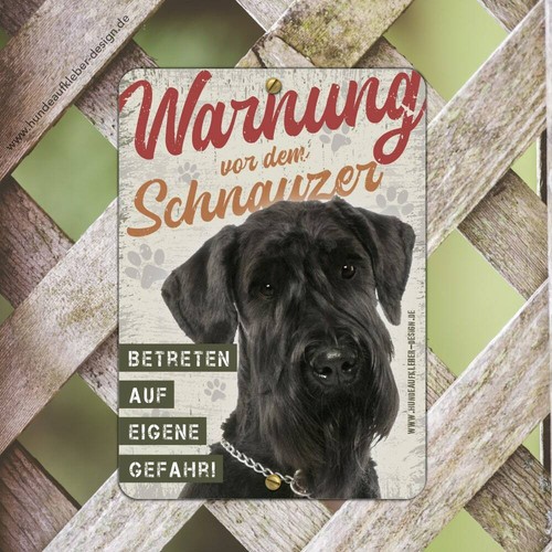Schnauzer schild 15x21cm - schnauzer,