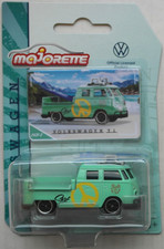 Majorette VW Volkswagen T1 Doka Pickup mintgrün Gepäckträger Surfbrett Neu/OVP